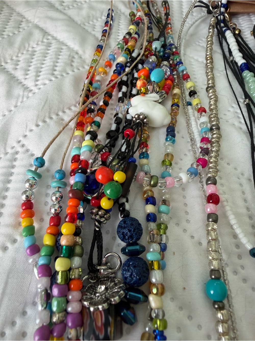100+ Piece Lot Women's Glass, Natural Stone Hand Beaded Necklaces/Bracelets - Picture 9 of 16